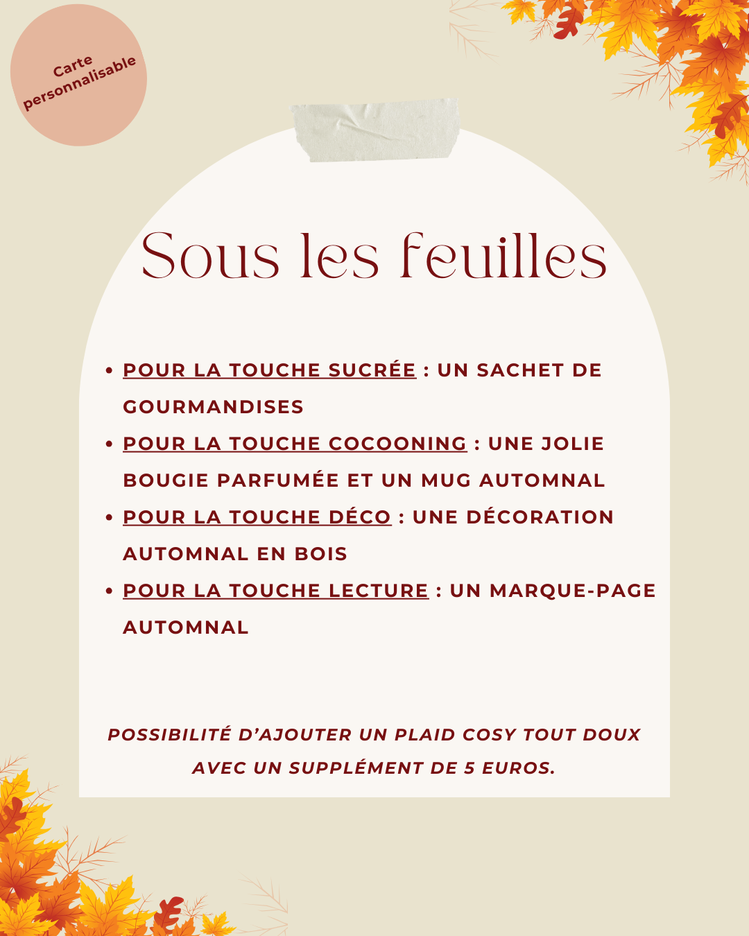 Coffret cadeau personnalisé Automnal