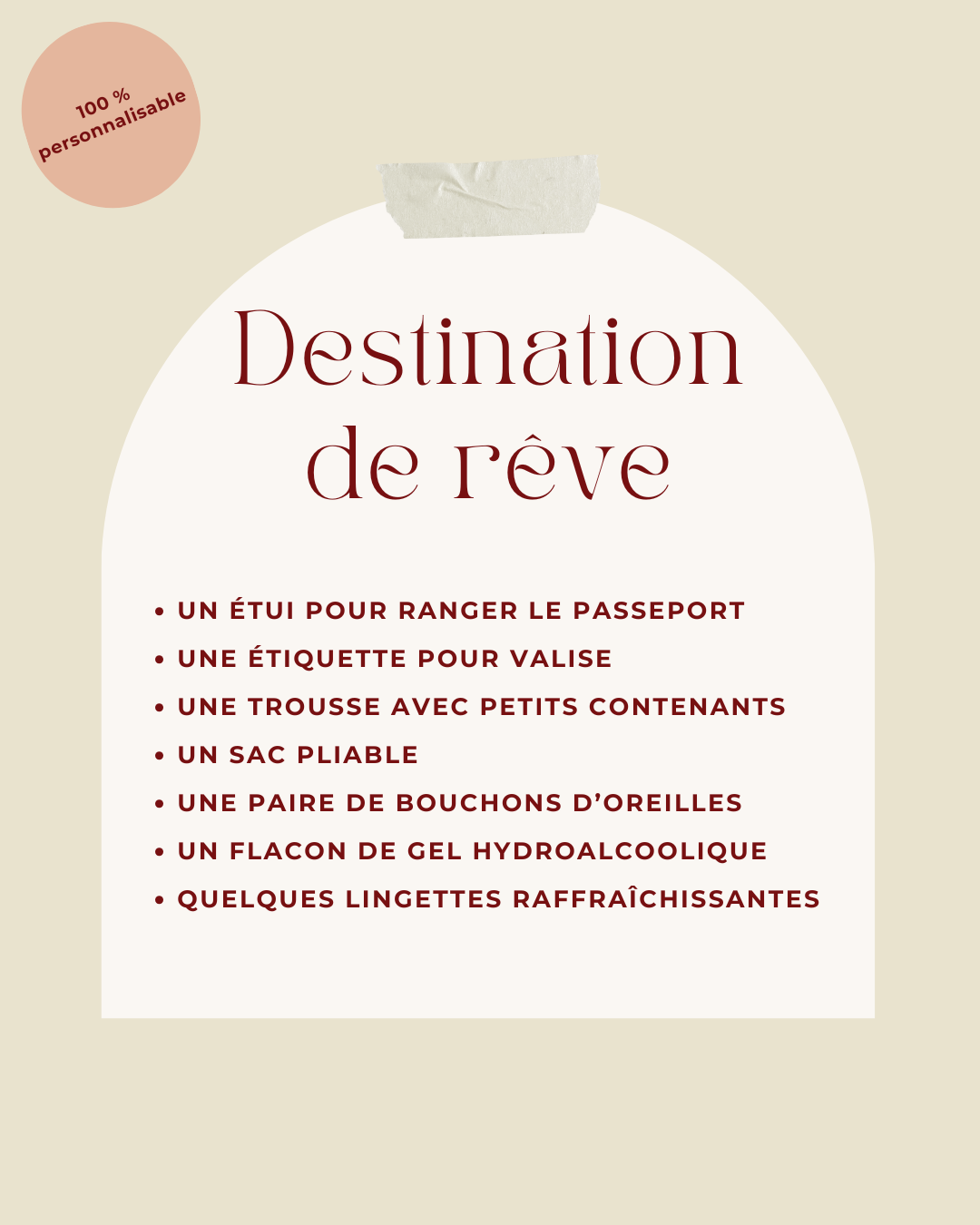 Coffret cadeau personnalisé Voyage