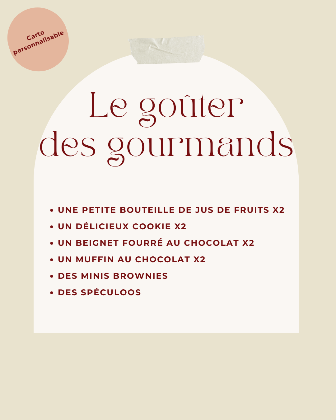 Coffret cadeau personnalisé Goûter