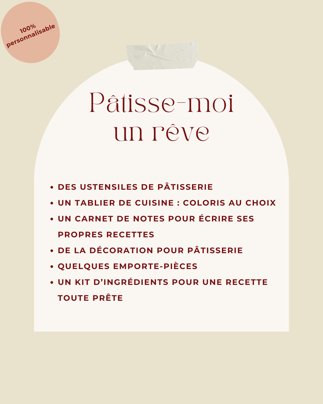 Coffret cadeau personnalisé Pâtisserie
