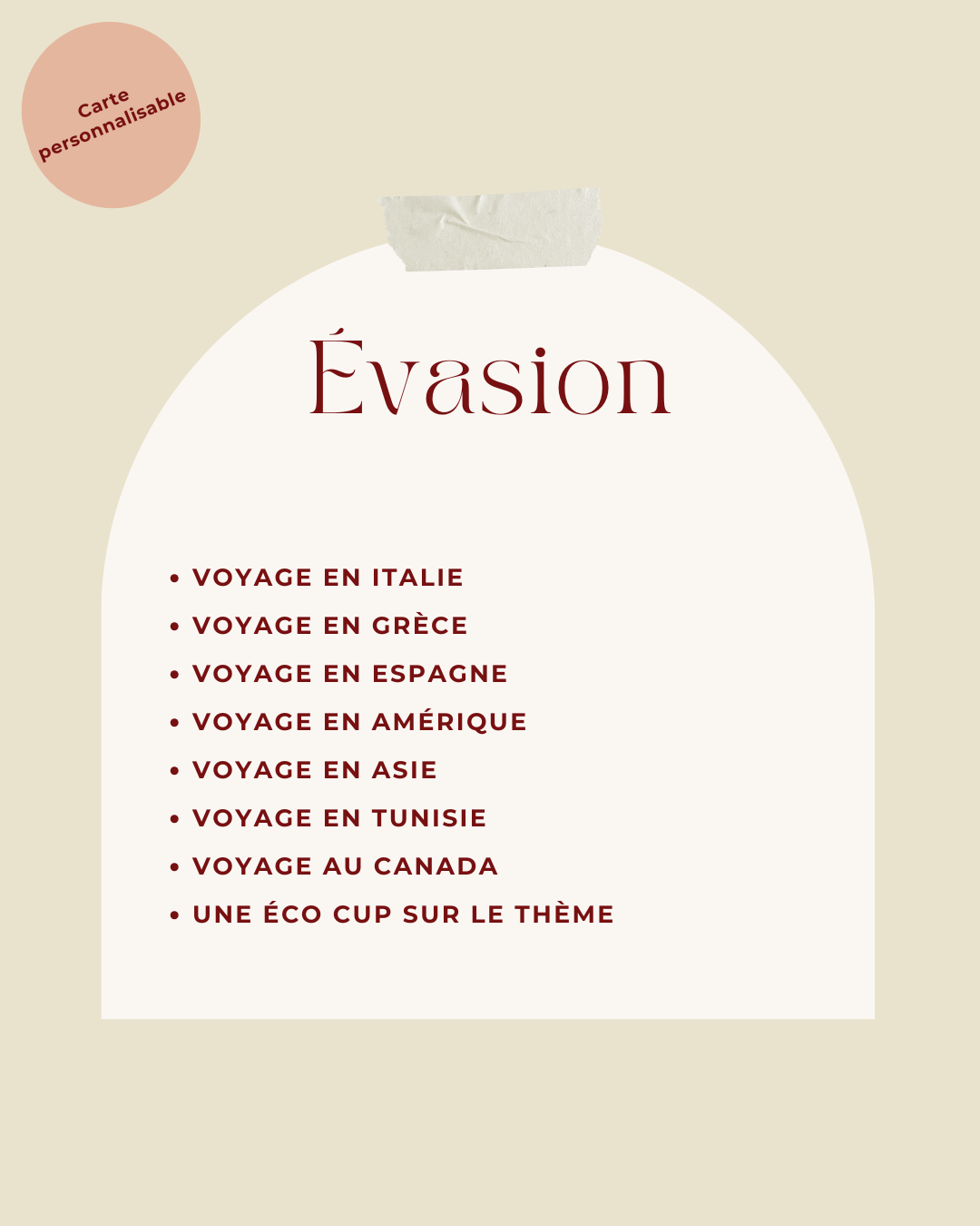 Coffret cadeau personnalisé Voyage culinaire