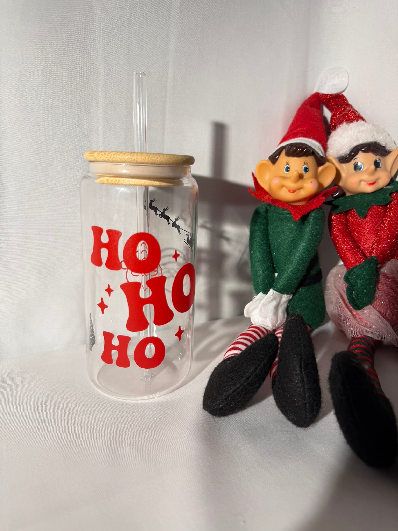 Verre “Canette” avec paille & couvercle – Création Artisanale