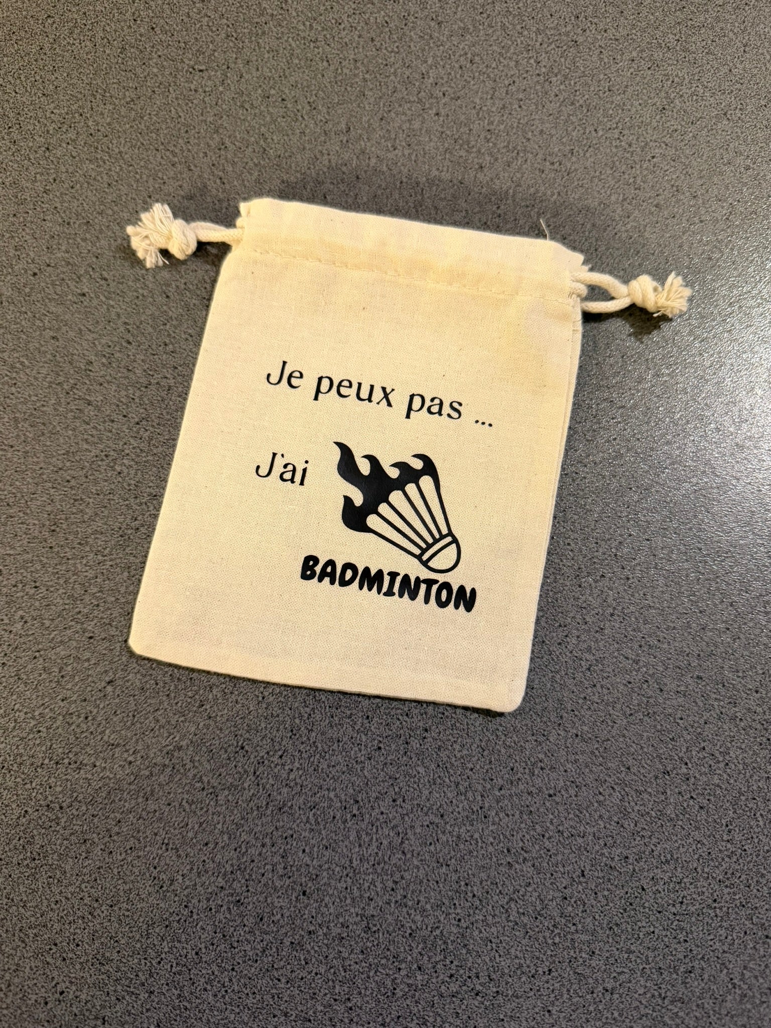 Le pochon Badminton - Création Locale