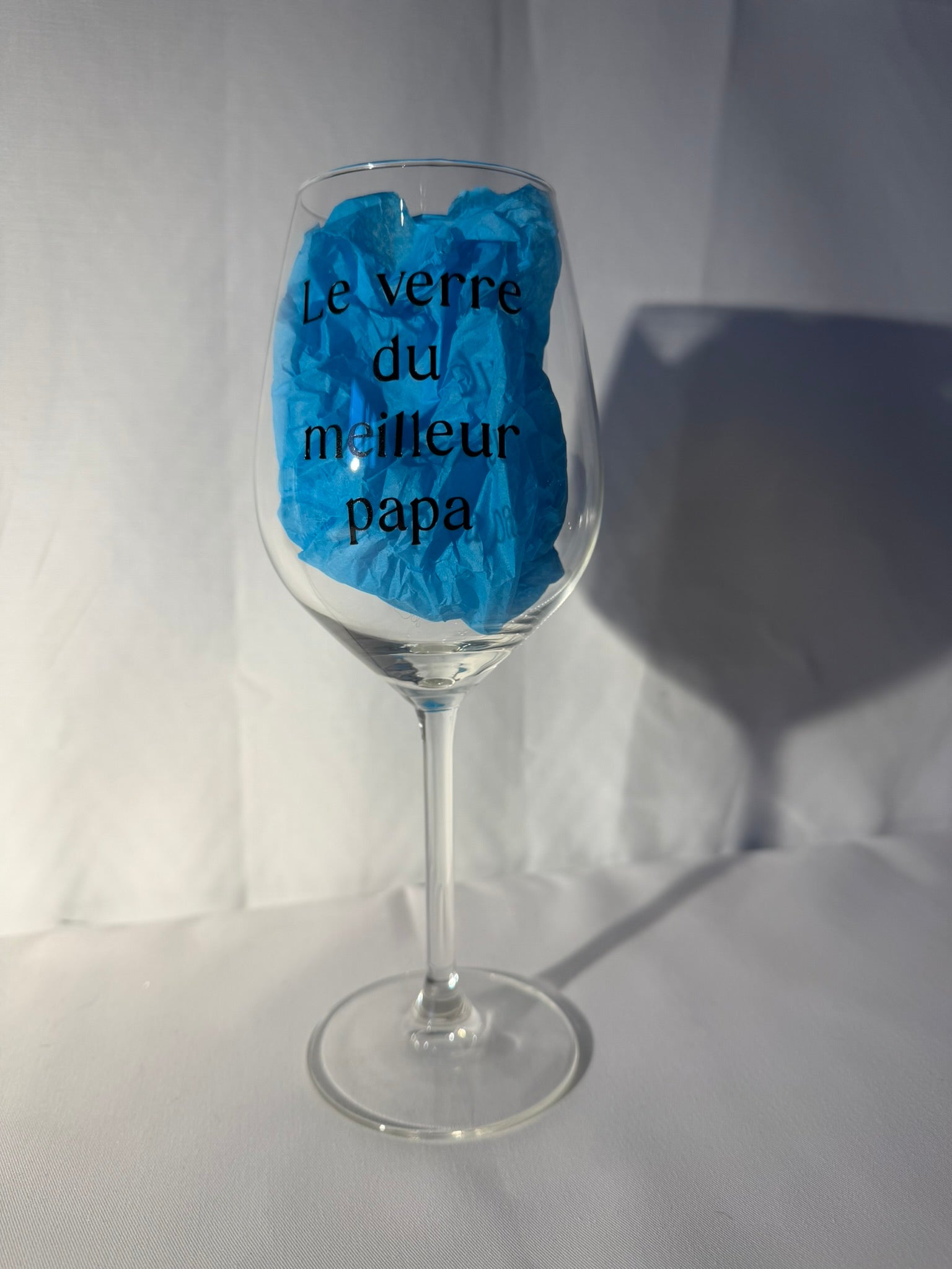 Verre à vin du meilleur papa - Fait Main en France