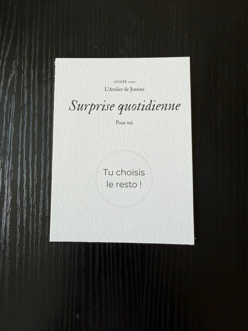 Carte à gratter SURPRISE QUOTIDIENNE - Petite Attention