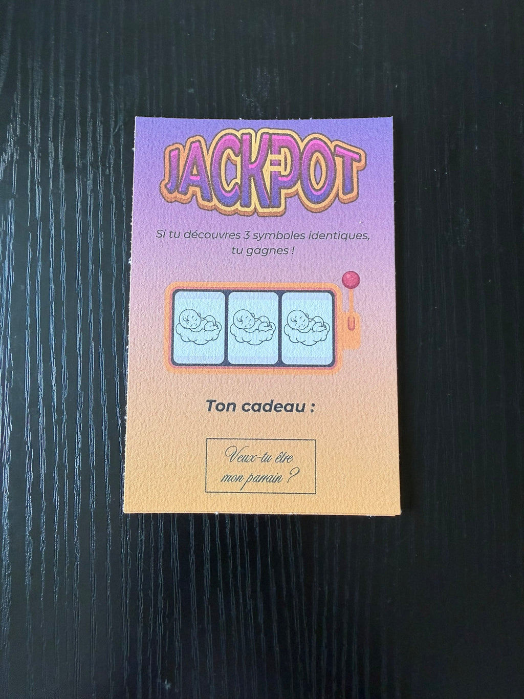 Carte à gratter GROSSESSE - Idéal à Offrir