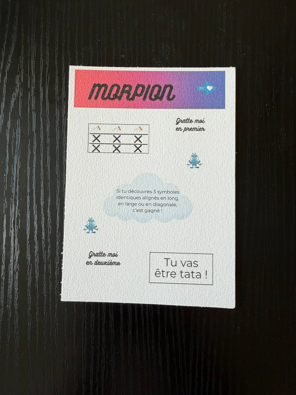 Carte à gratter GROSSESSE - Idéal à Offrir