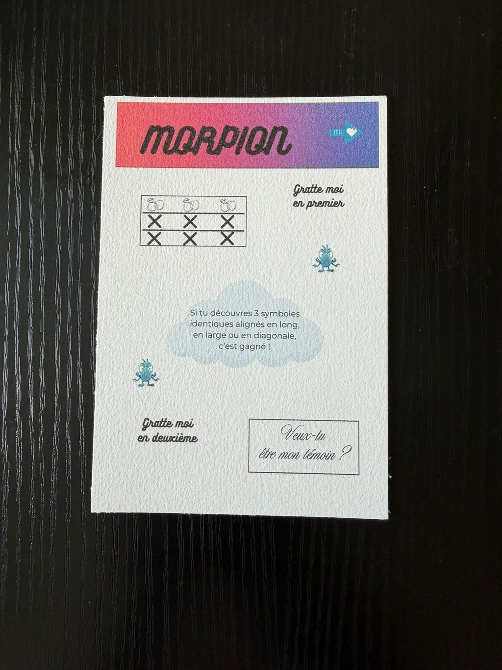 Carte à gratter MARIAGE - Pour Créer un Souvenir Inoubliable