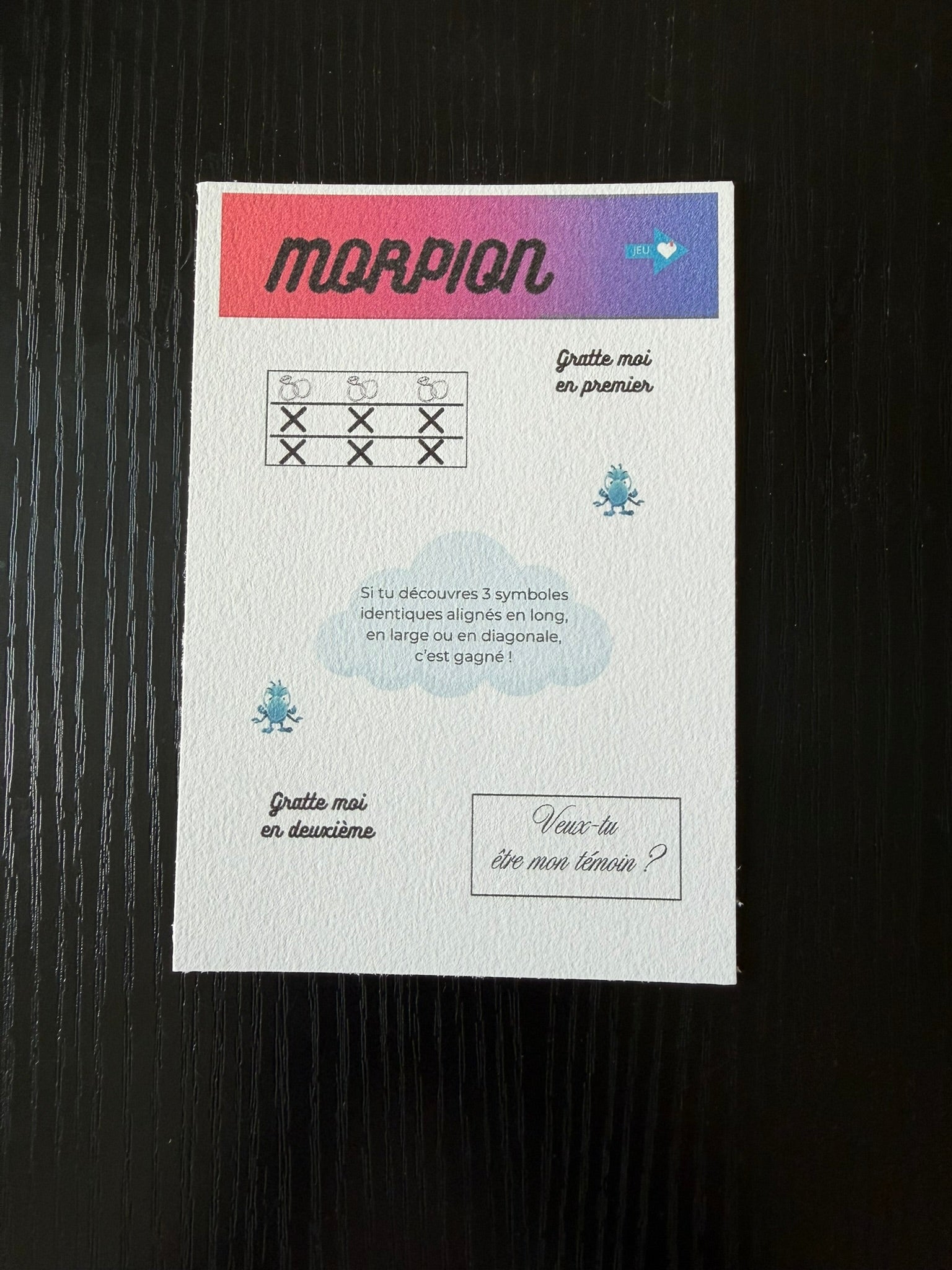 Carte à gratter MARIAGE - Pour Créer un Souvenir Inoubliable