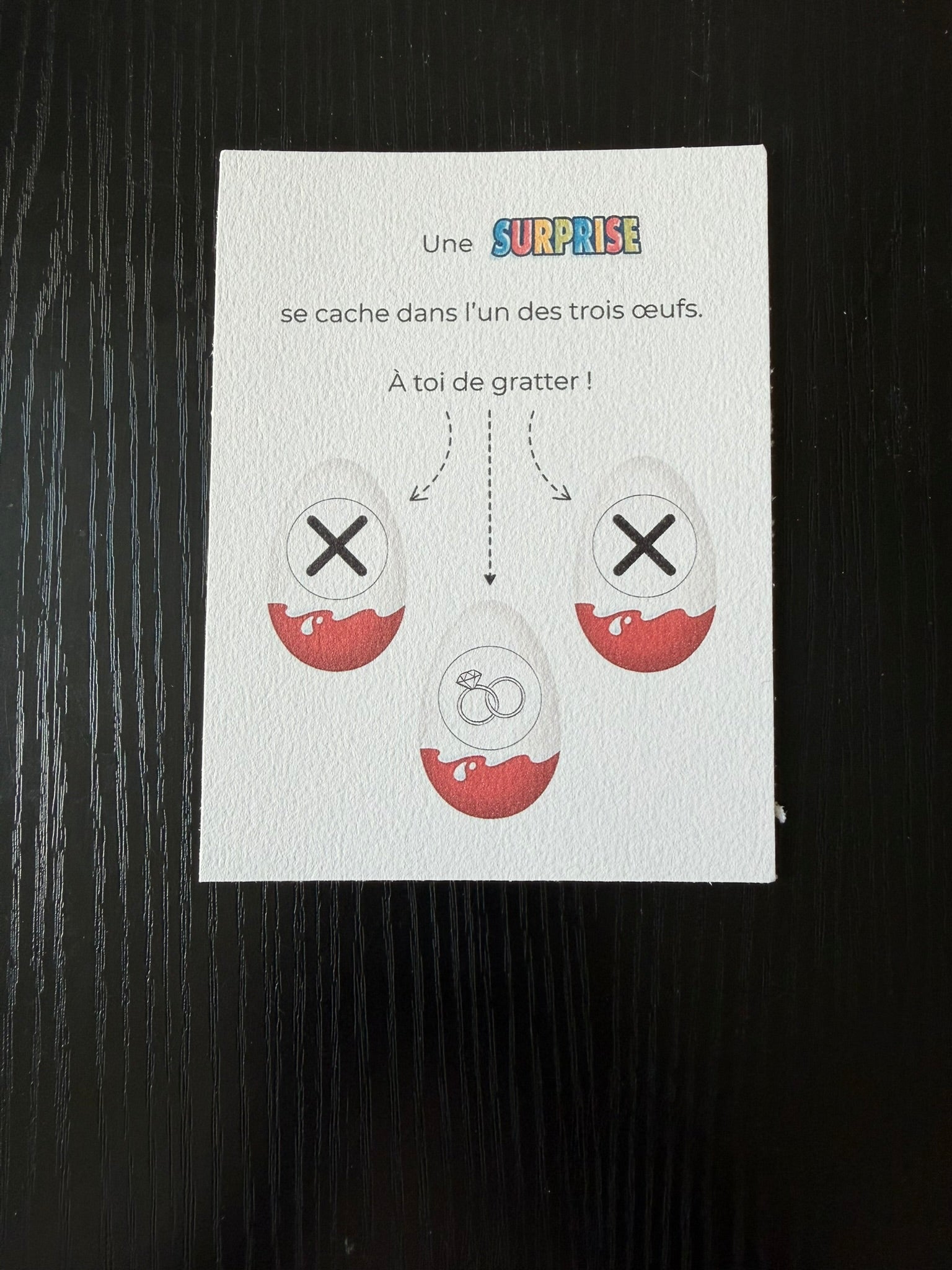 Carte à gratter MARIAGE - Pour Créer un Souvenir Inoubliable