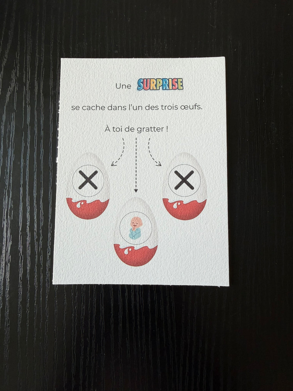 Carte à gratter GROSSESSE - Idéal à Offrir