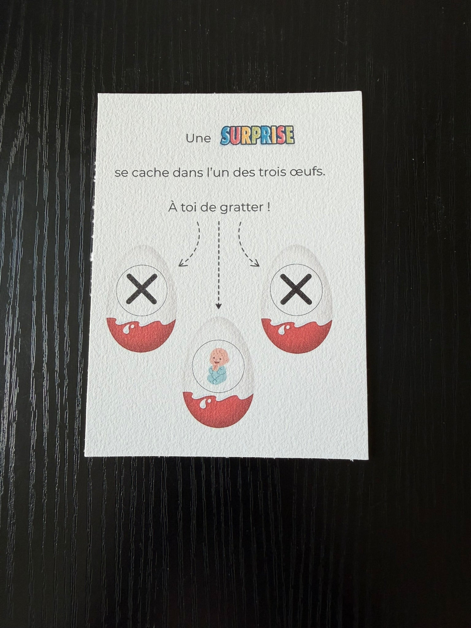 Carte à gratter GROSSESSE - Idéal à Offrir