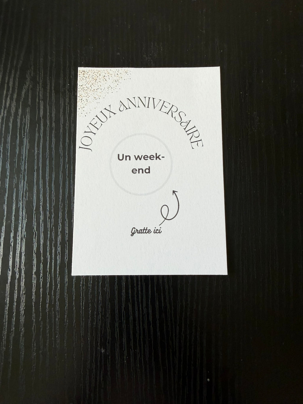 Carte à gratter ANNIVERSAIRE - Cadeau Attentionné