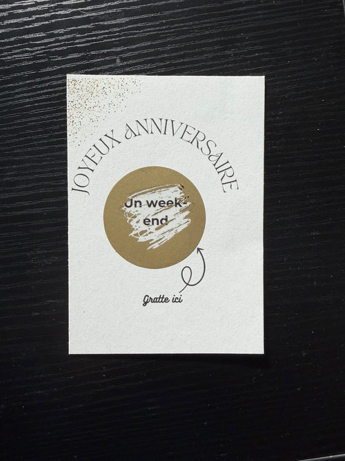 Carte à gratter ANNIVERSAIRE - Cadeau Attentionné
