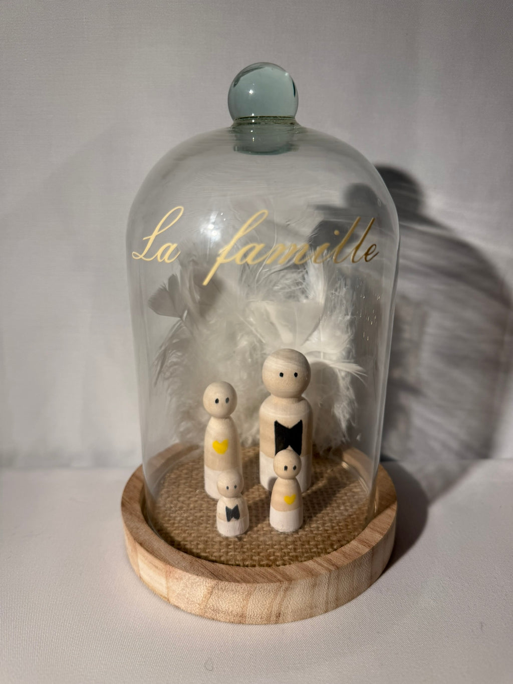 Cloche avec socle en bois personnalisable - Qualité Artisanale