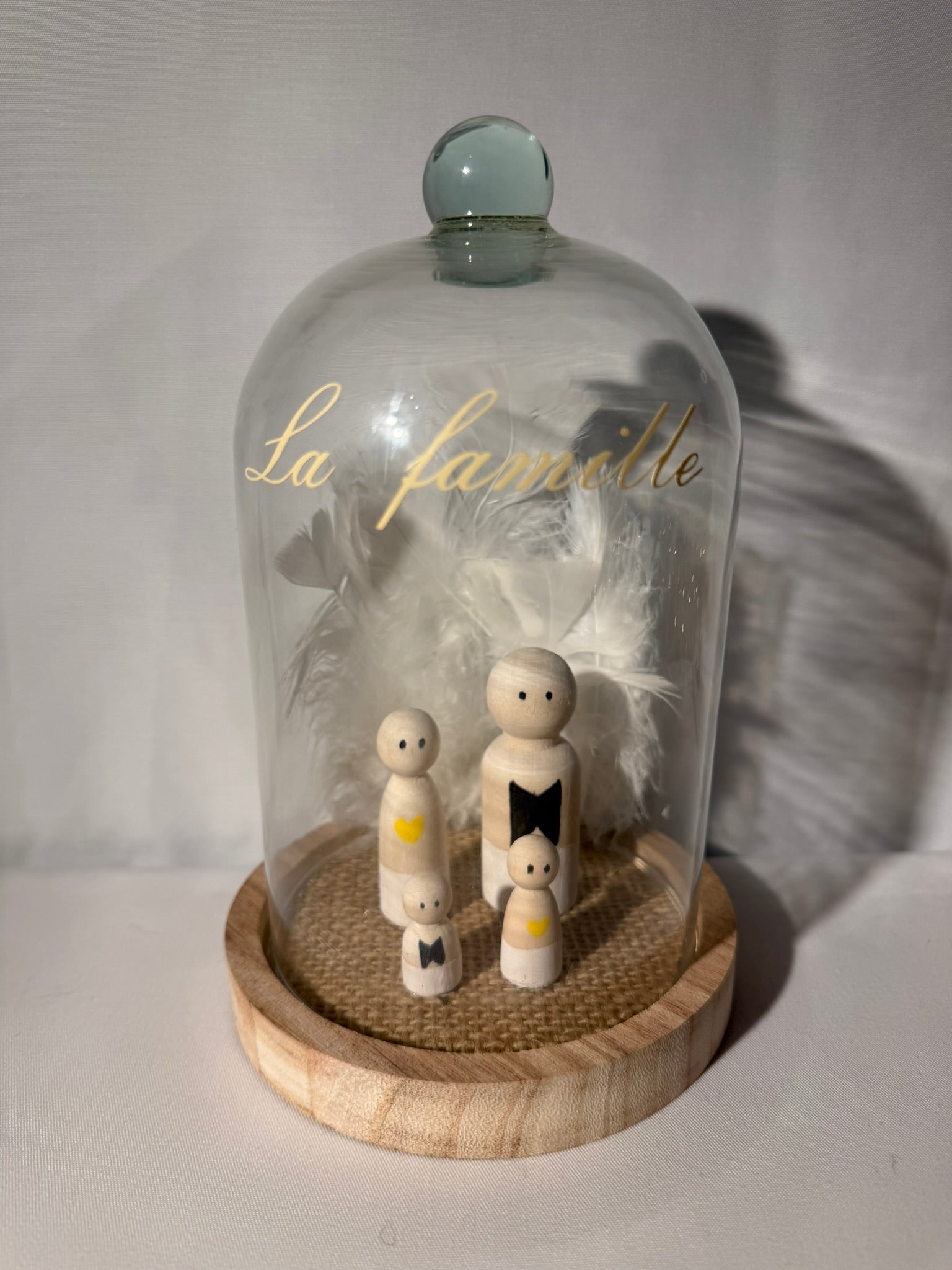 Cloche avec socle en bois personnalisable - Qualité Artisanale