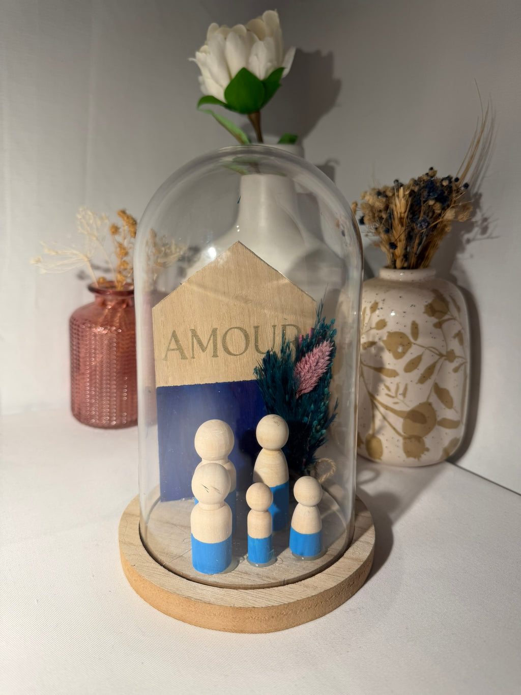 Cloche avec socle en bois personnalisable - Qualité Artisanale