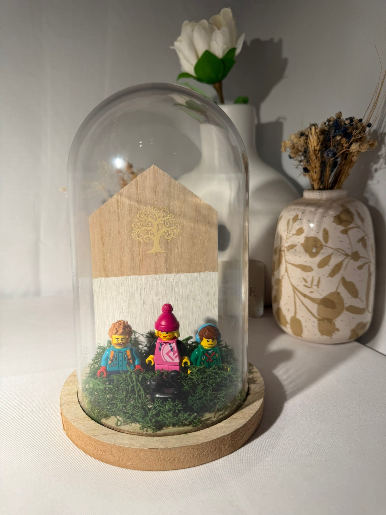 Cloche avec socle en bois LEGO - Pour Créer un Souvenir Inoubliable